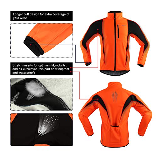 Winter Warm UP Thermal Softshell Cycling Jacket Windproof Waterproof Y8836