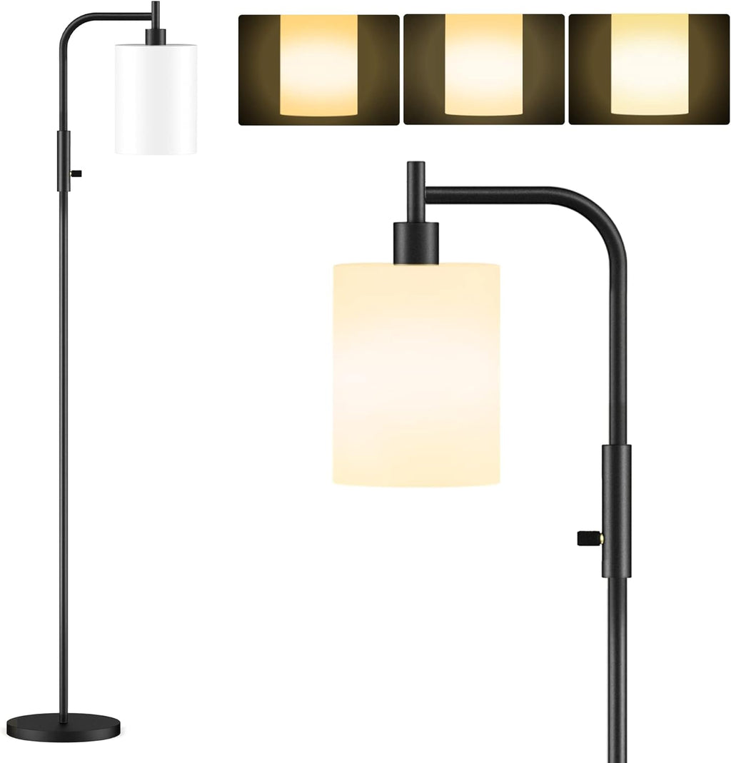 Black Dimmable Glass Shade Floor Lamp L159