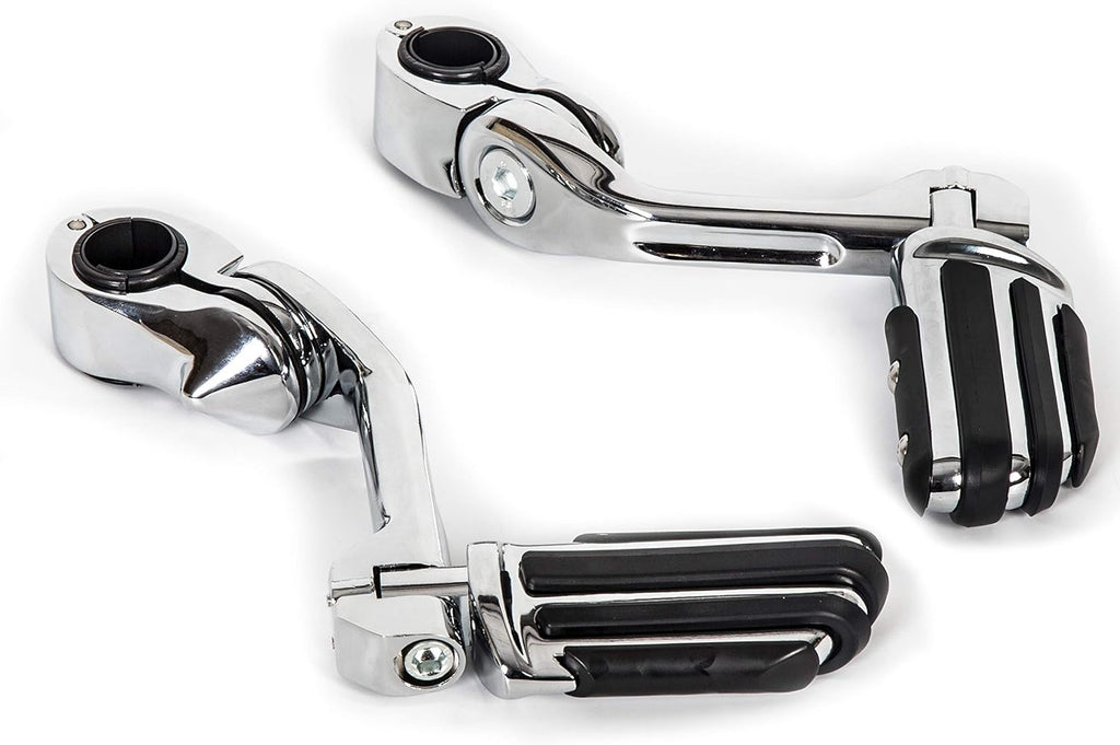 1-1/4" Long Highway Foot Pegs Pedal with Screws for 1.25" Motorcycle Crash Bar Engine Guards Mount Tubing L662082