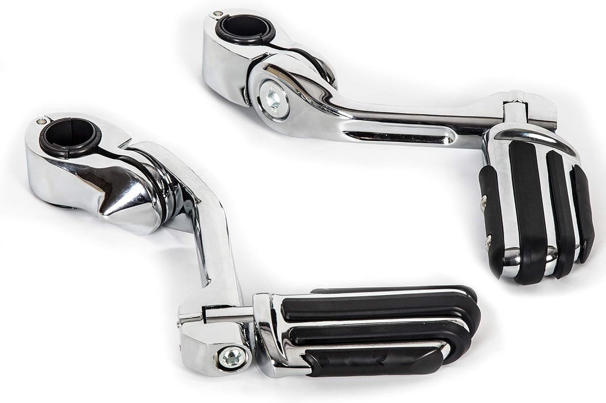 1-1/4" Long Highway Foot Pegs Pedal with Screws for 1.25" Motorcycle Crash Bar Engine Guards Mount Tubing L662082