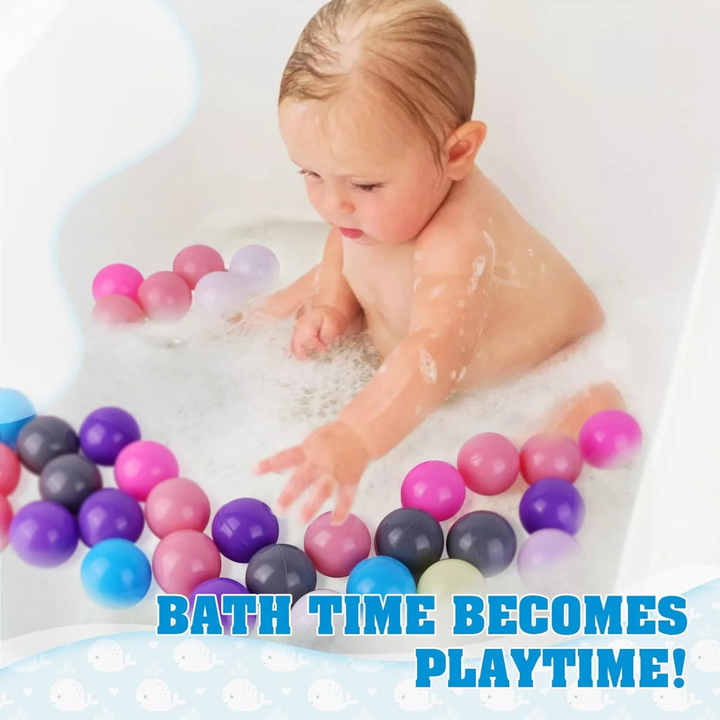 Pastel Plastic Ball Pit Balls with Storage Mesh Bag F870048
