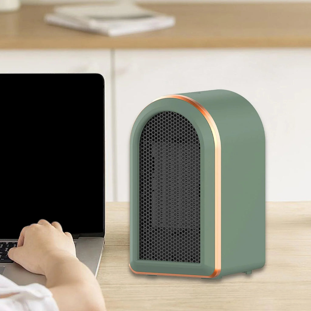 Green Mini Heater Fan with Tip Over Protection U307