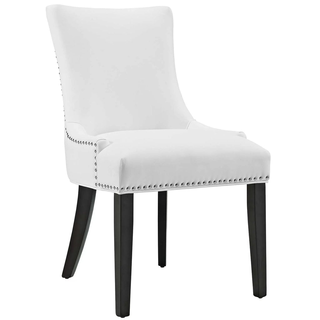 White Faux Leather Dining Chair C1023