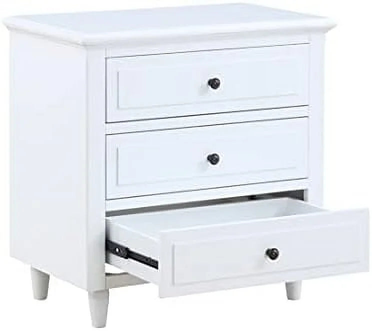 3 Drawer Nightstand Bedside Table with Hidden Space O733