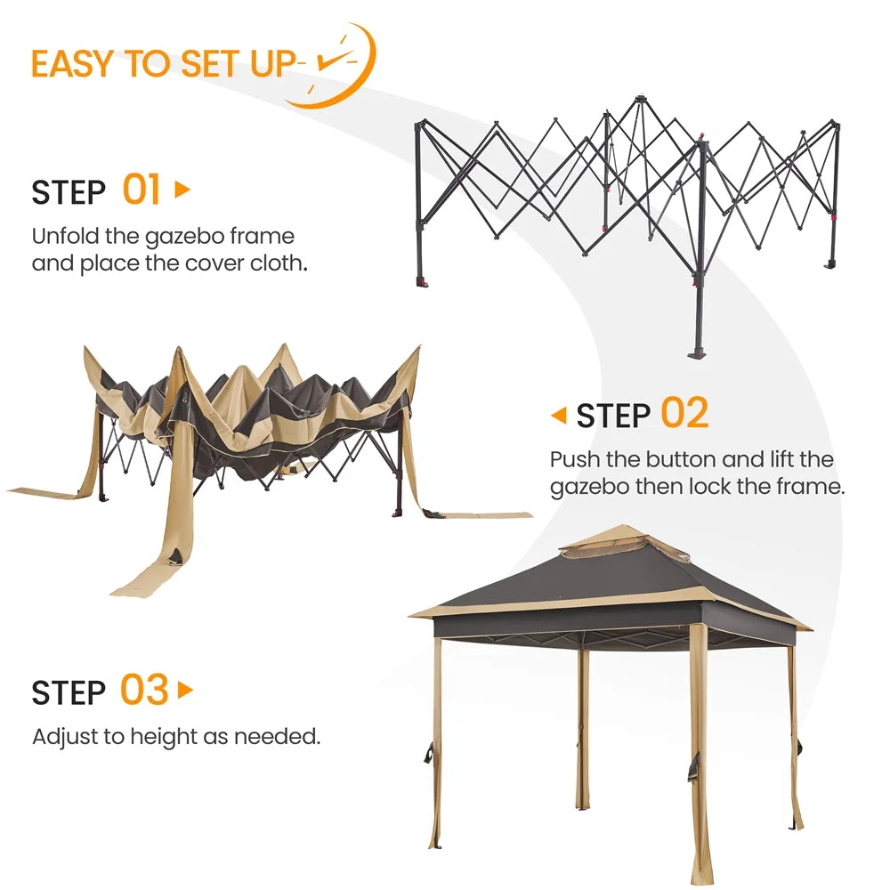 11x11 FT Pop-Up Gazebo with 4 Mesh Sidewalls X853532
