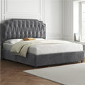 Queen Upholstered Bed with 4 Storage Drawers N9135