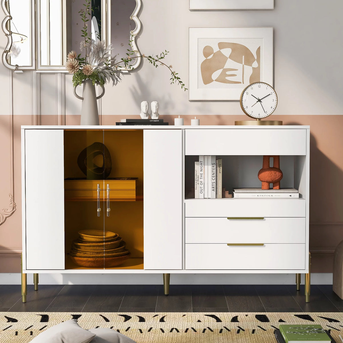 Storage Cabinets with Acrylic Doors and Adjustable Shelves S535