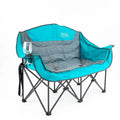 Teal Gray Two Seat Loveseat O889