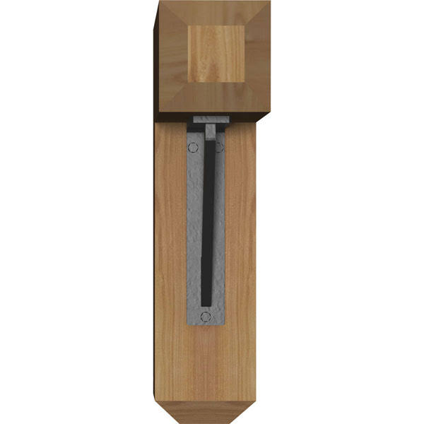 Traditional Craftsman Ironcrest Smooth Bracket, Western Red Cedar C3994