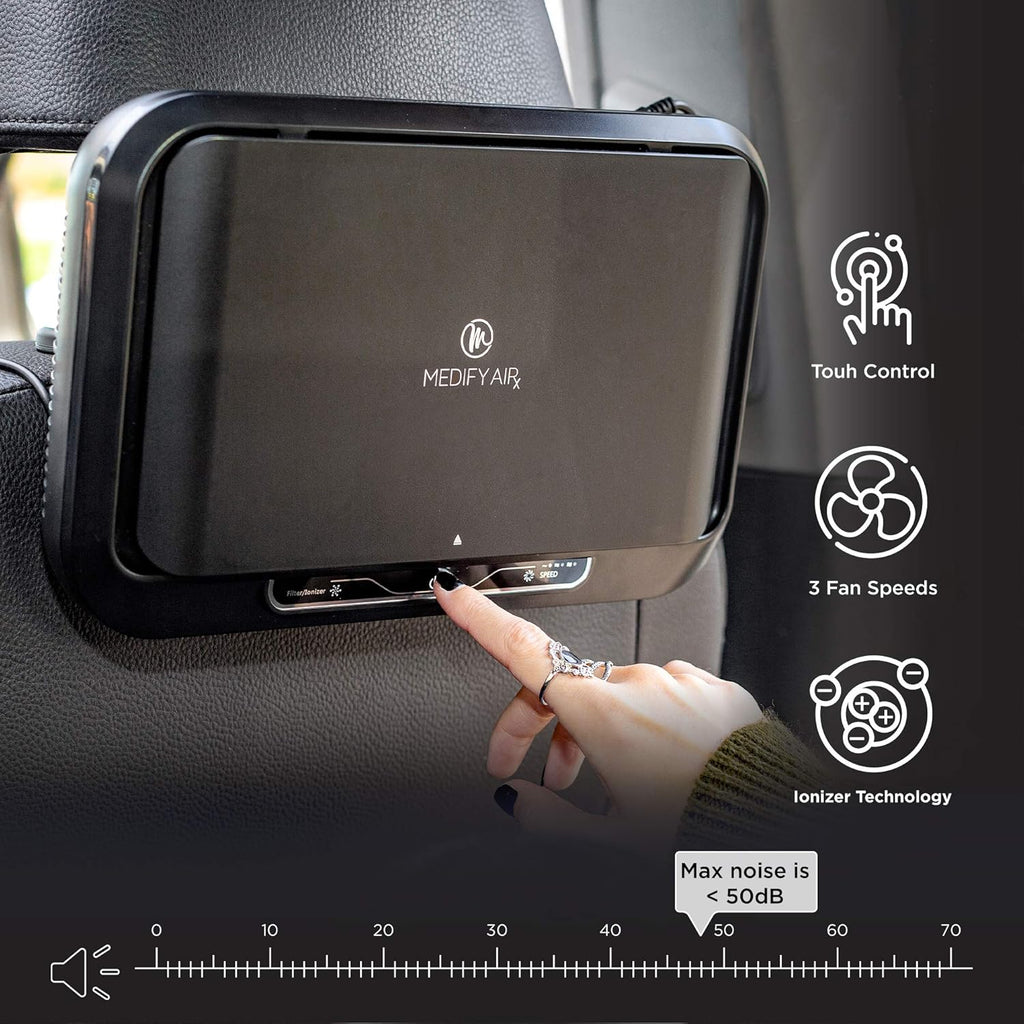 Black H13 HEPA Car Air Purifier O325025