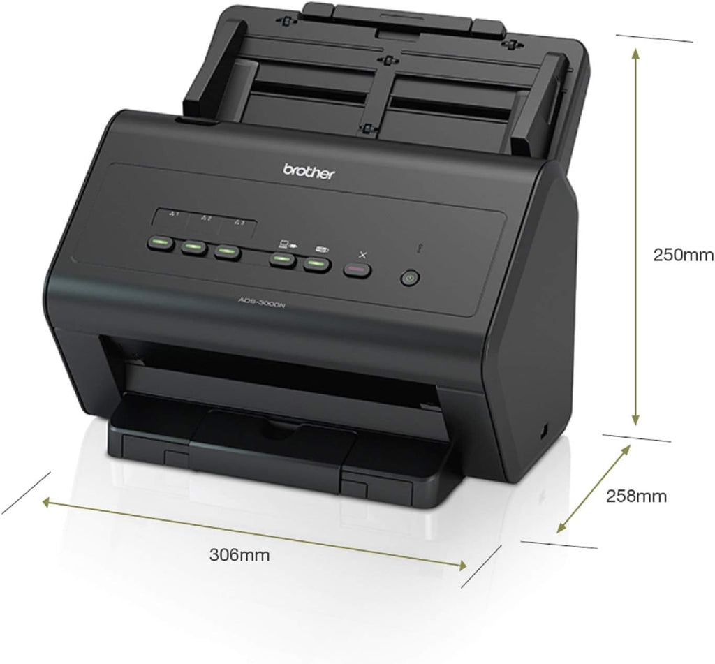 Black Network Document Scanner R6155