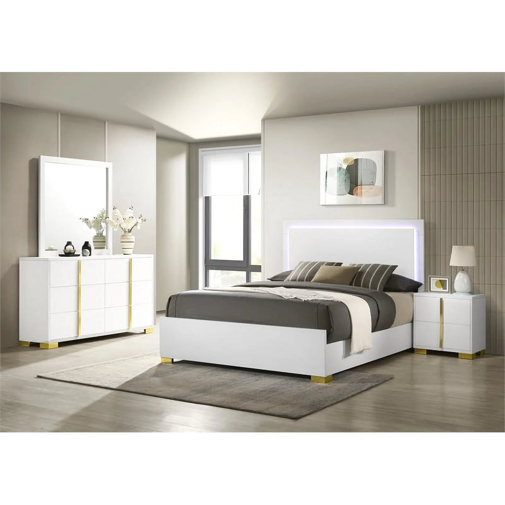 5 Piece Contemporary Wood Eastern King Bedroom Set V82078
