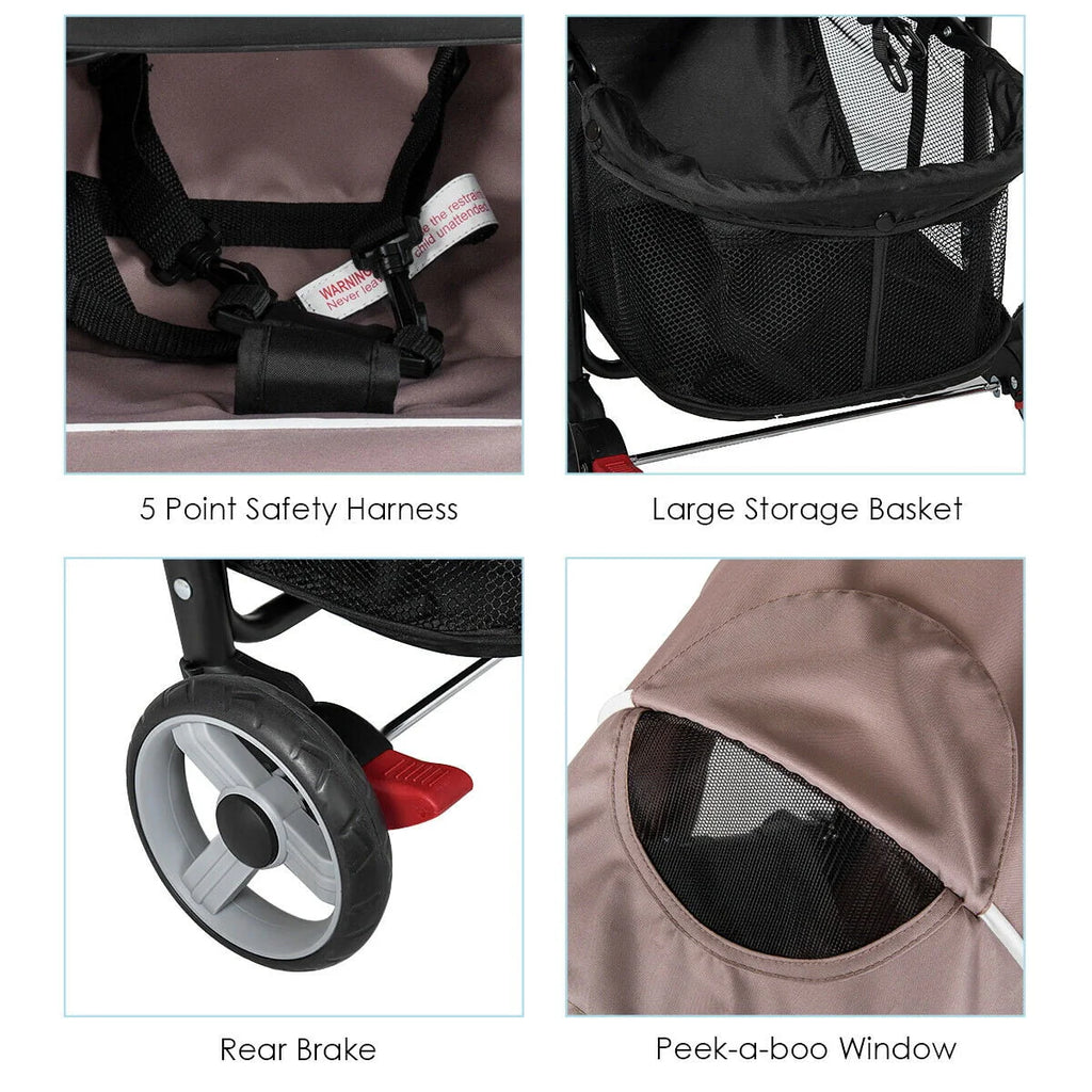 Foldable Lightweight Baby Stroller Pushchair W3110