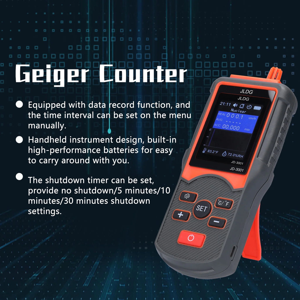 Multifunctional Geiger Counter and Electromagnetic Radiation Detector with Temperature and Humidity Measurement Q8000