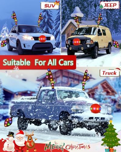 Christmas Reindeer Antlers Car Decoration Kit IP44 Waterproof LED Lights Multicolor B3120
