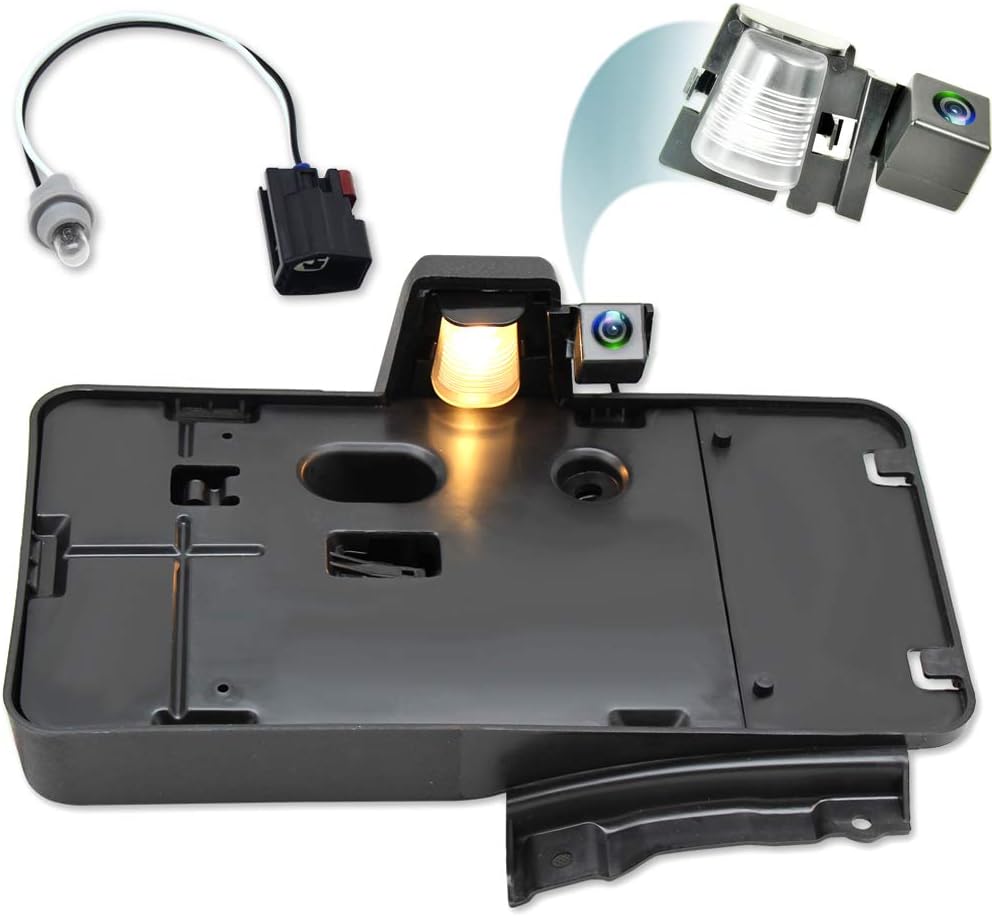 Rear License Plate Holder Frame Bracket & Backup Rear View Reverse Camera J61414