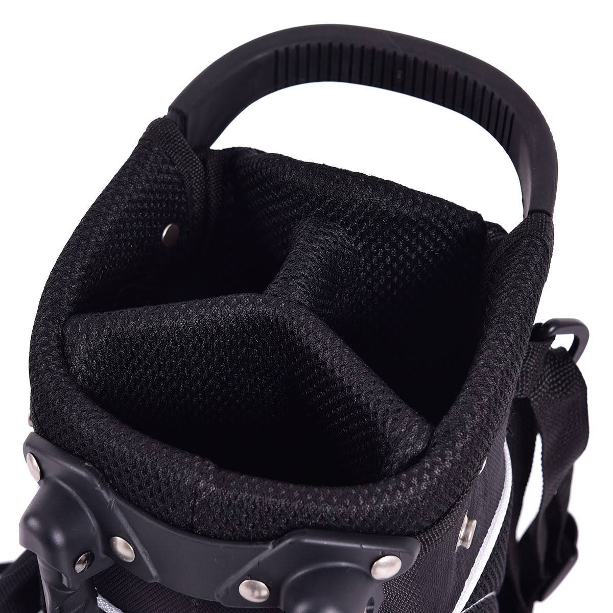 Black Golf Stand Cart Bag with 4 Way Divider T6317