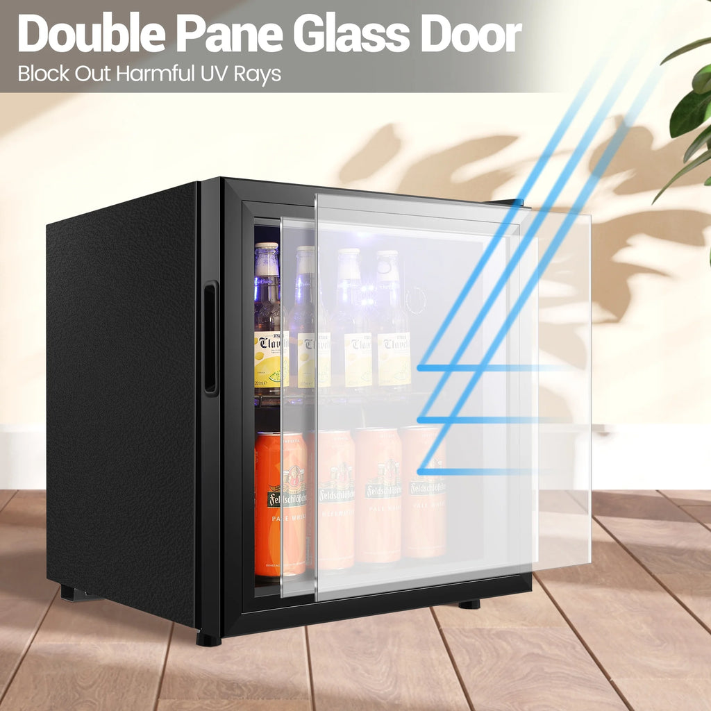 62-Can Beverage Refrigerator and Cooler with Glass Door N789