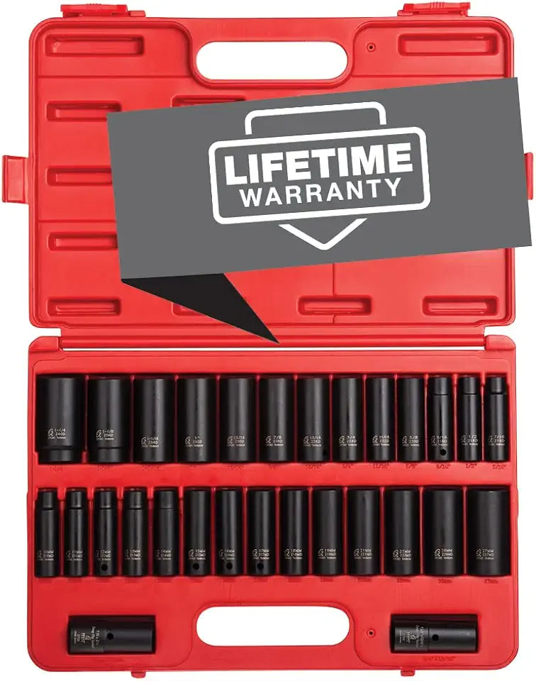 1/2 Inch Drive 29-Piece Impact Socket Set I57959