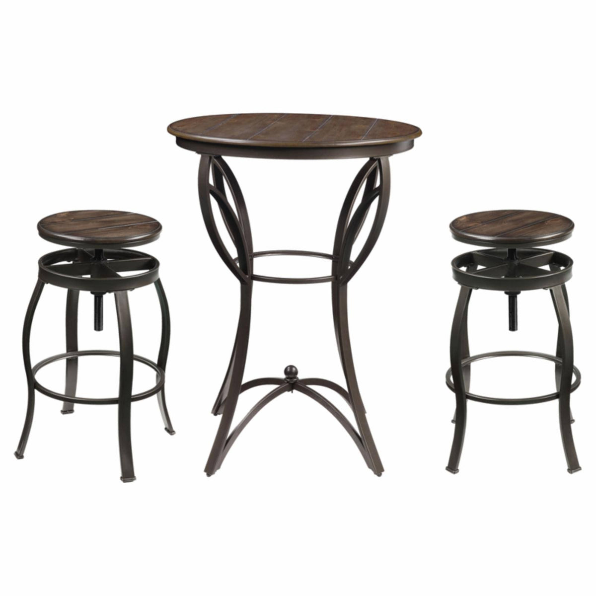 Walnut Sandy Black 3PC Bar Set F2484