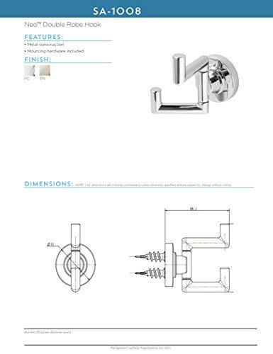 Brushed Nickel Double Robe Hook E995170