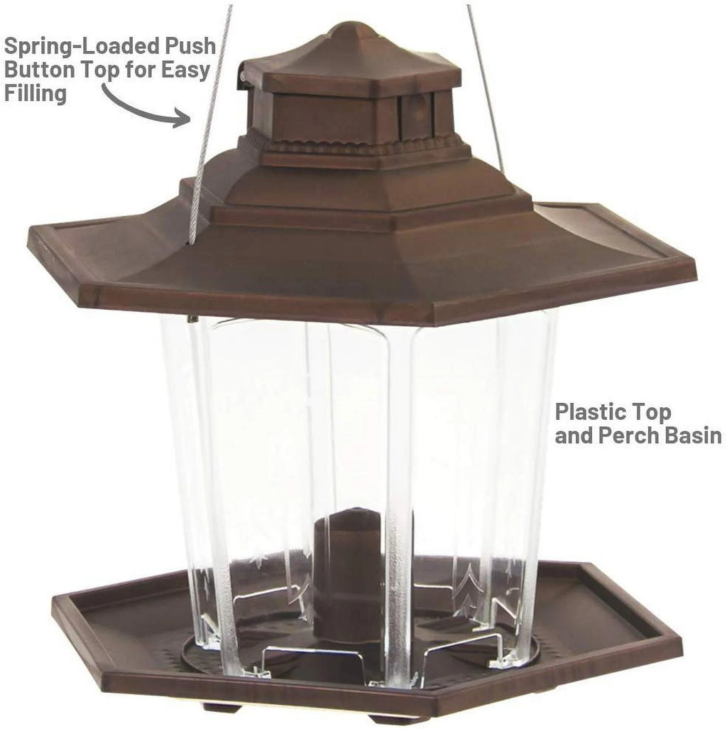 Brown Gazebo Wild Bird Feeder C650