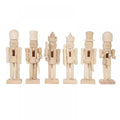 6 Set Unfinished Wooden Nutcracker Figures N190
