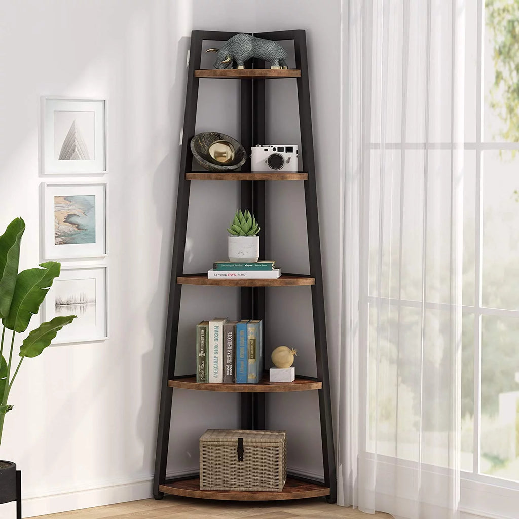 70 inch 5 Tier Corner Bookshelf Z63638