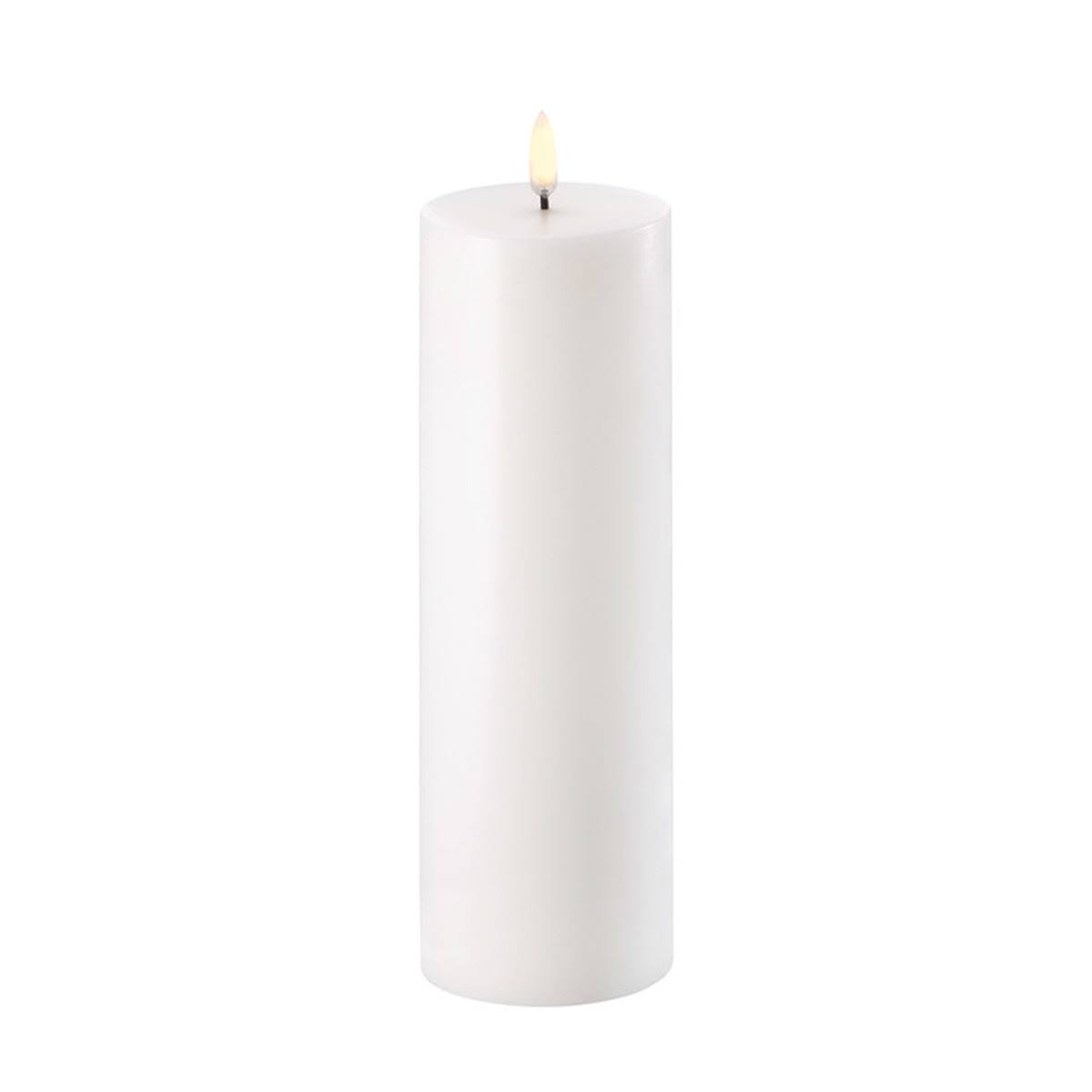 Nordic White LED Pillar Candle E23821
