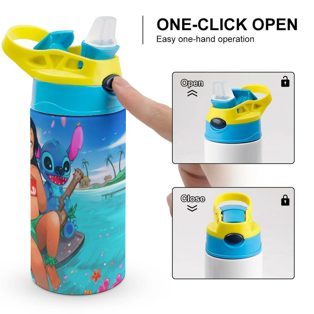 Stainless Steel Vacuum Insulated Water Bottle With Straw S7176