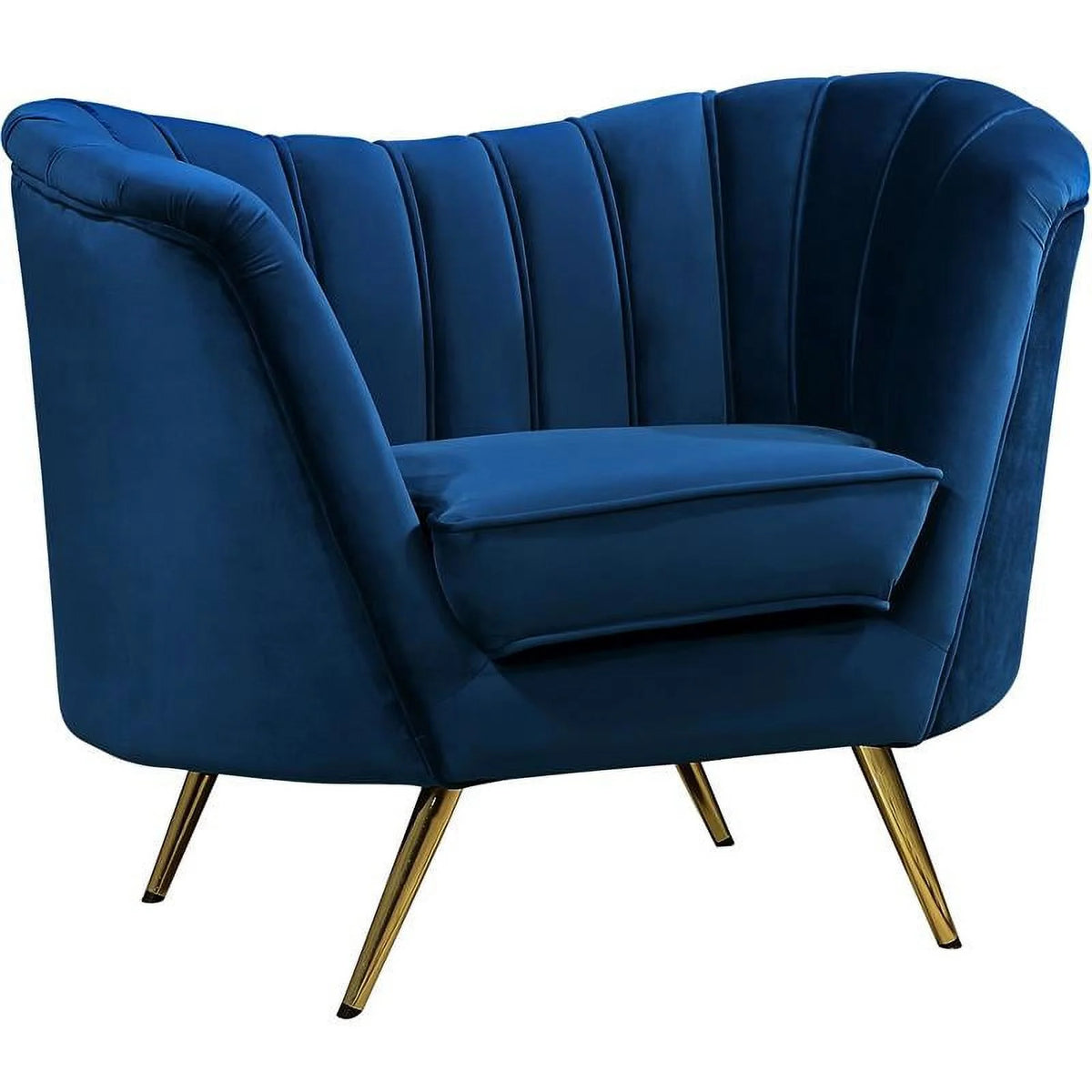 2 Piece Velvet Living Room Furniture Set with Loveseat and Accent Chair E432555