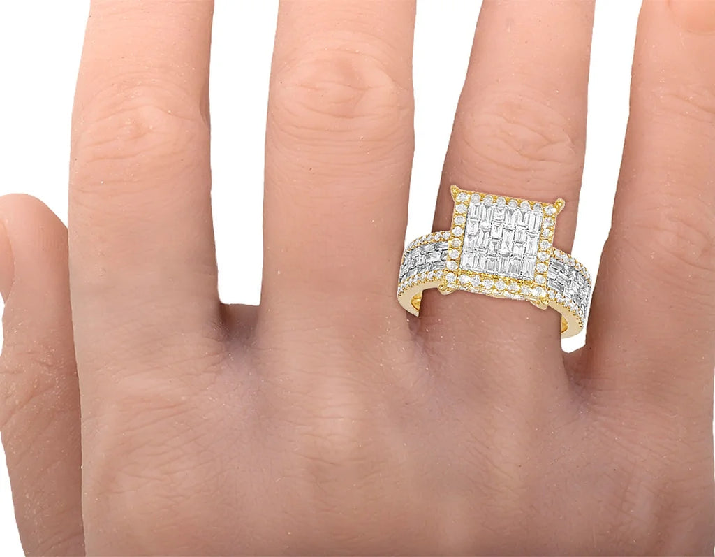 1.3CT Baguette Diamond Ring 10k Gold U412010