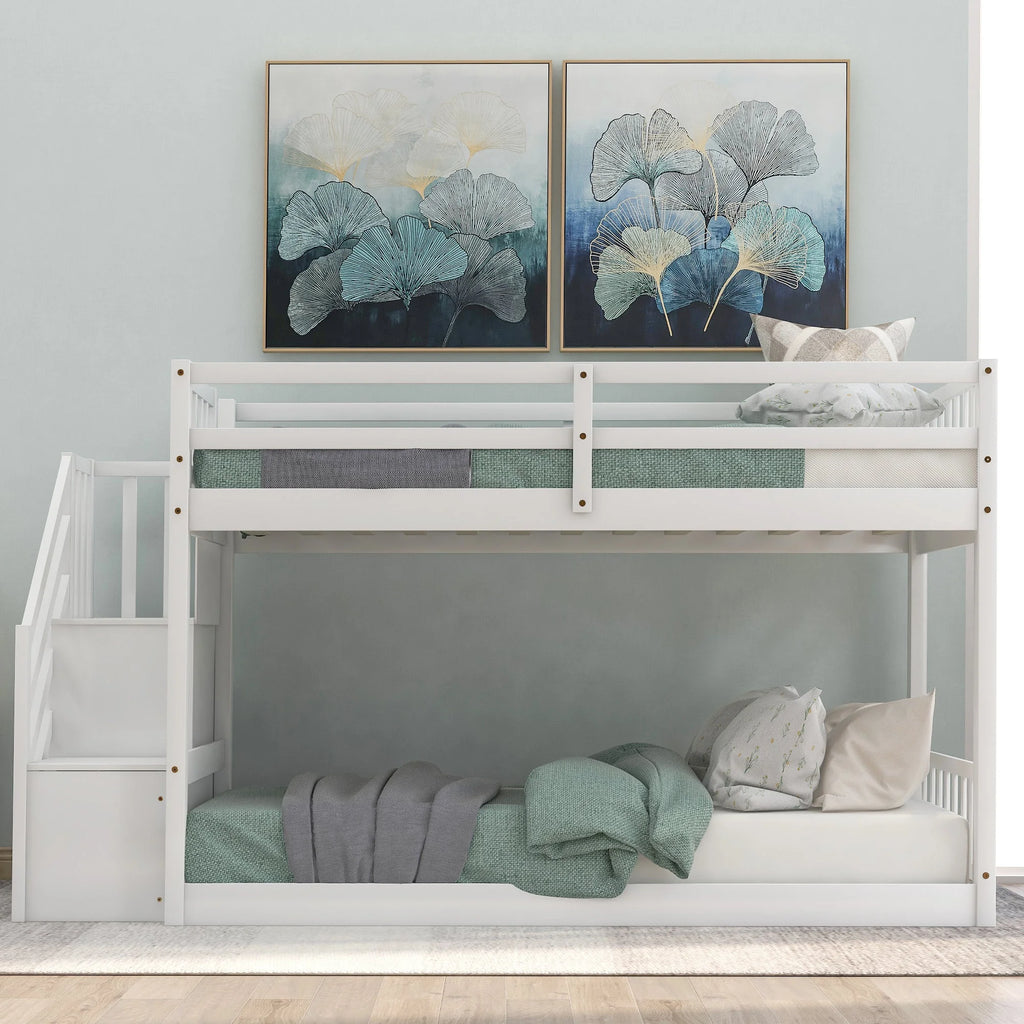 White Twin Loft Bed C97701