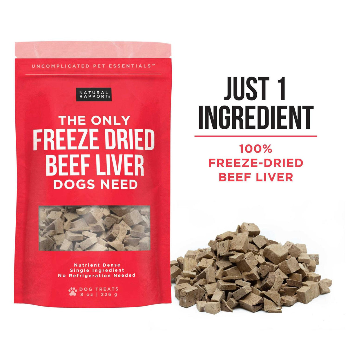 Freeze Dried Beef Liver Dog Treats L3455
