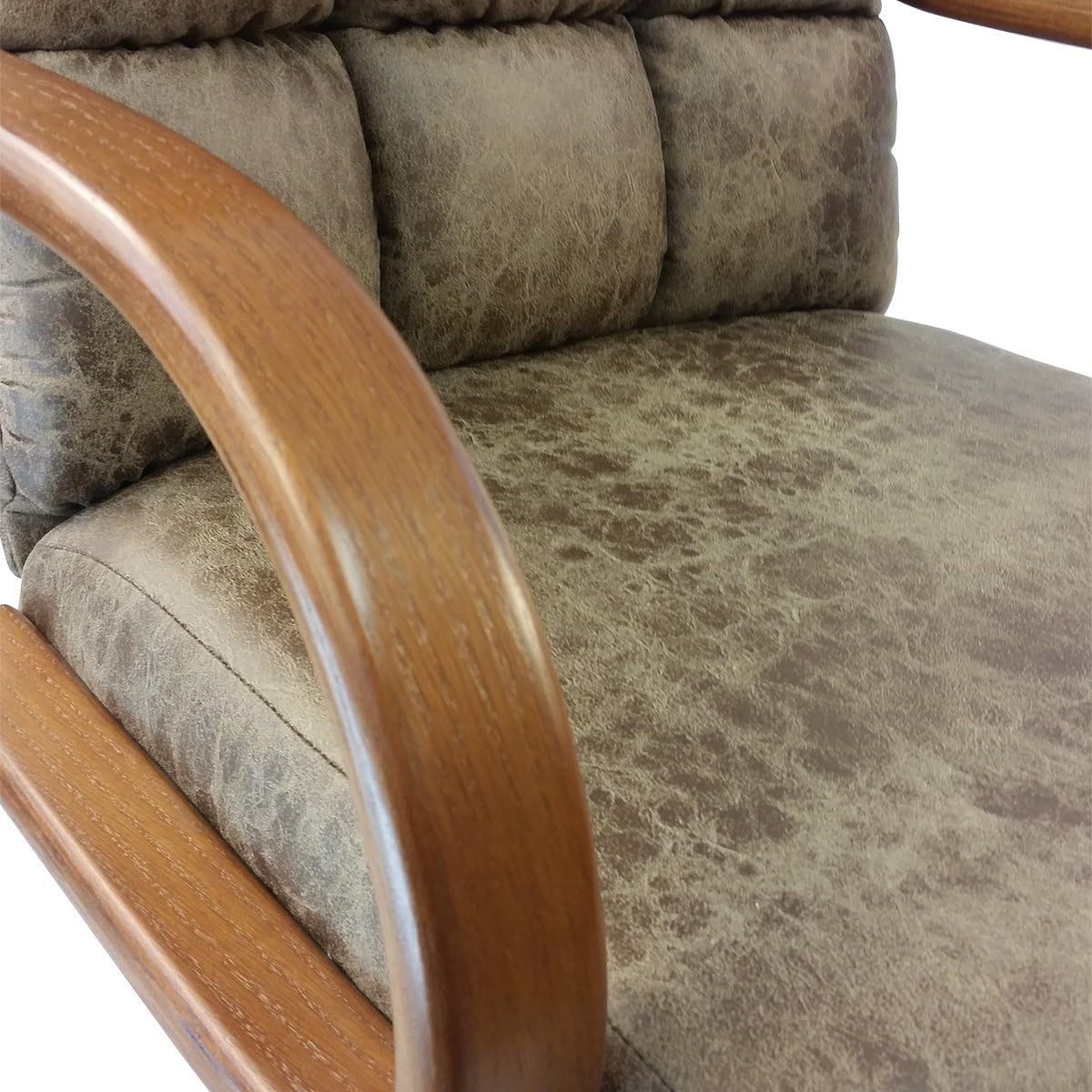 Rawhide Microsuede Swivel Tilt Caster Arm Chair H100366