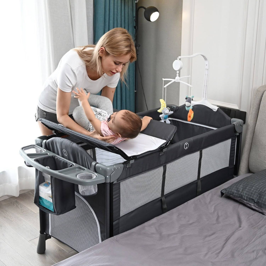 Baby Crib with Mattress Bedside Sleeper B697500