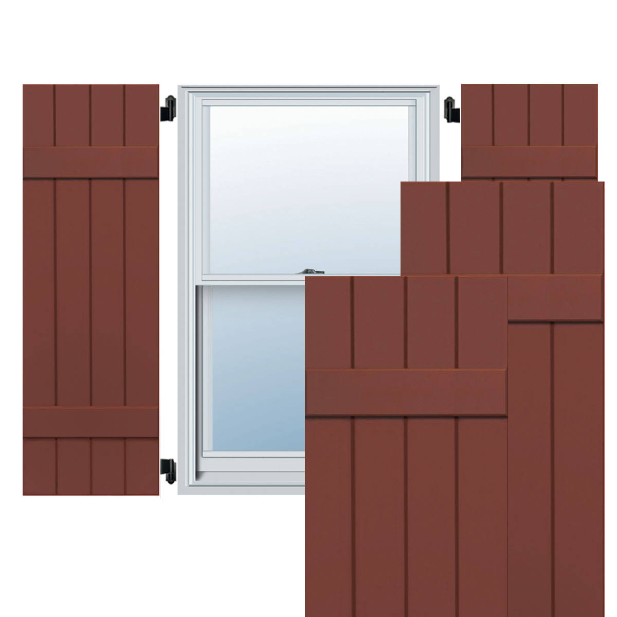 15x22W x 74x22H Composite Board-n-Batten Shutters (Per Pair) G988670