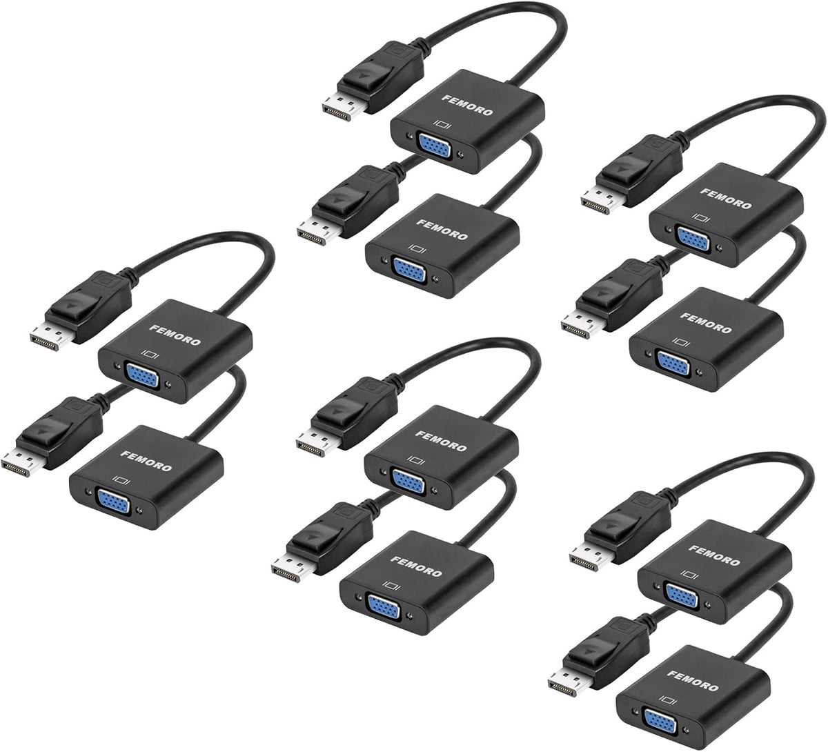 DisplayPort to VGA Adapter 10-Pack Black I55827