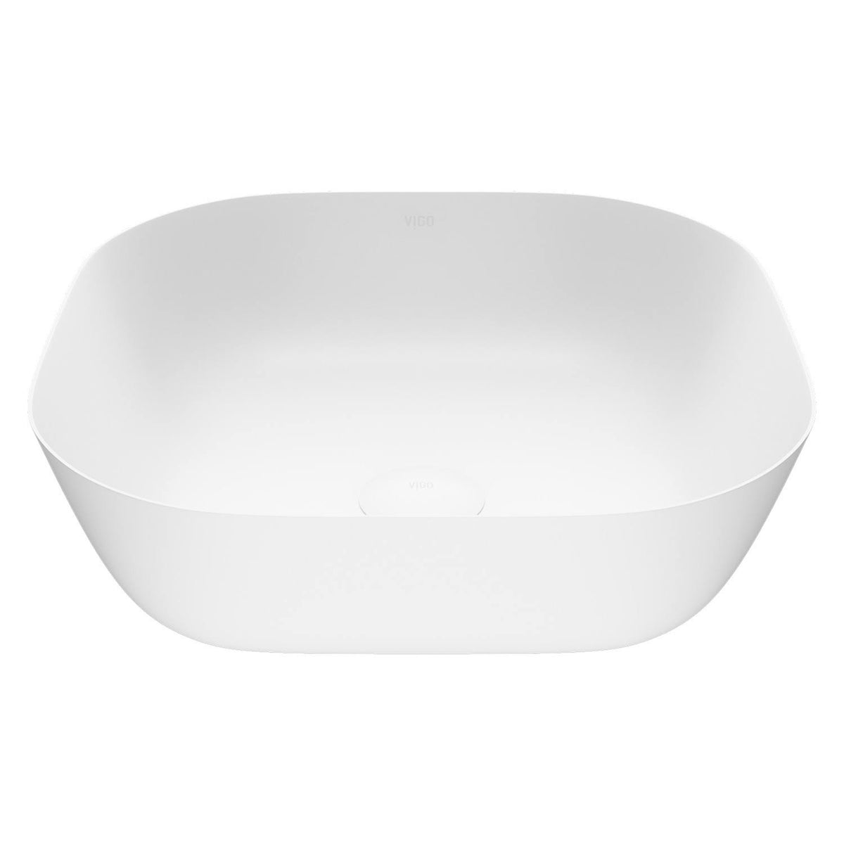 Matte Stone Vessel Bathroom Sink (White) Y578