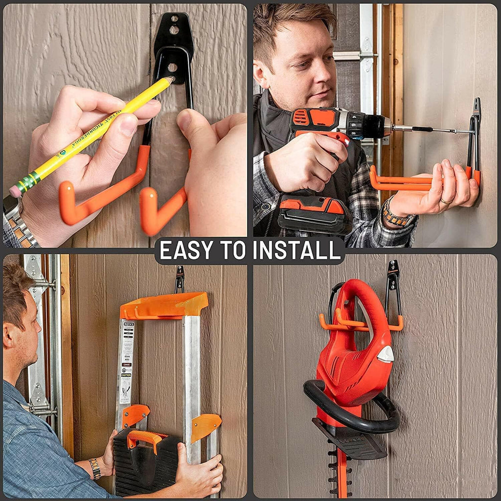 20 Pcs Heavy Duty Wall Mount Utility Hooks with Anti-Slip Coating E185