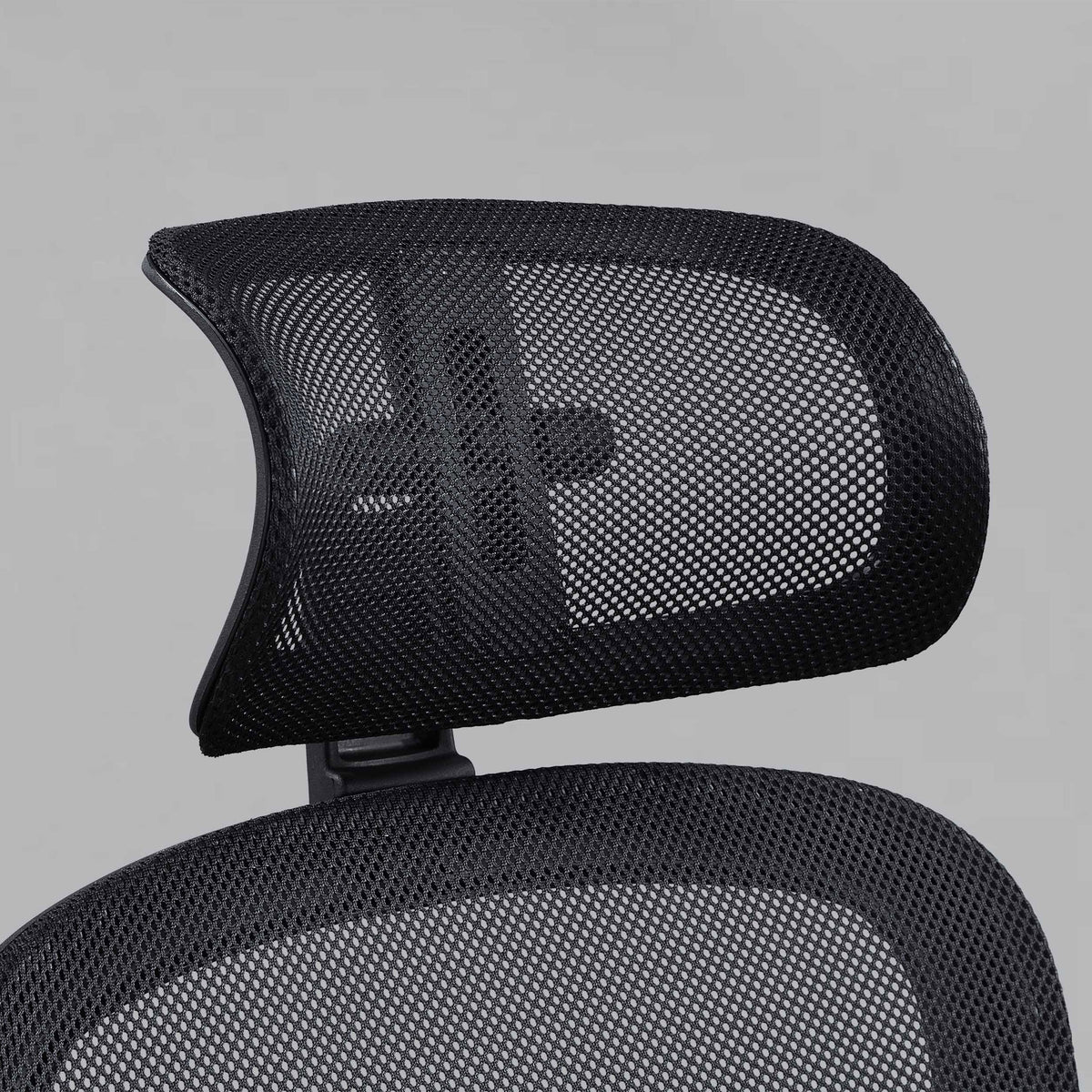 Black Fabric Ergonomic Office Chair with Adjustable Headrest U751342