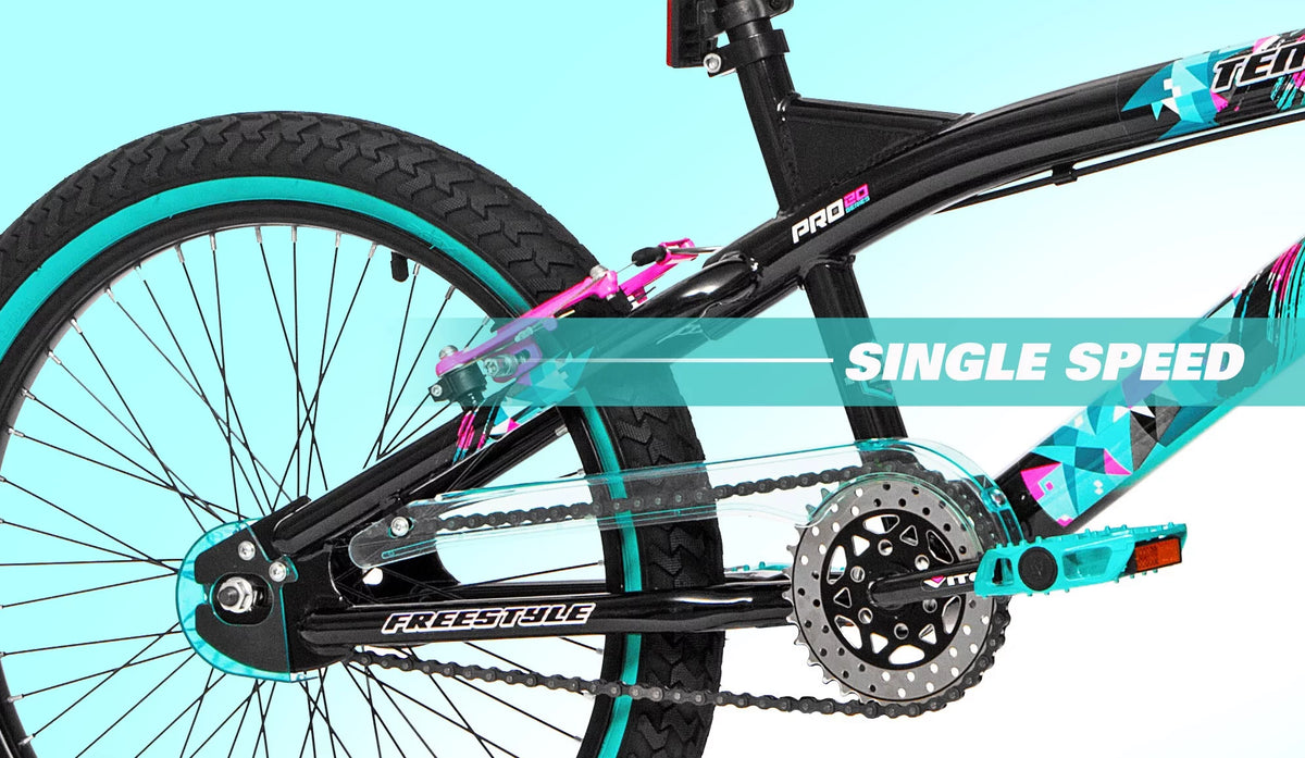 20 Girl's Black Aqua Bicycles E701560