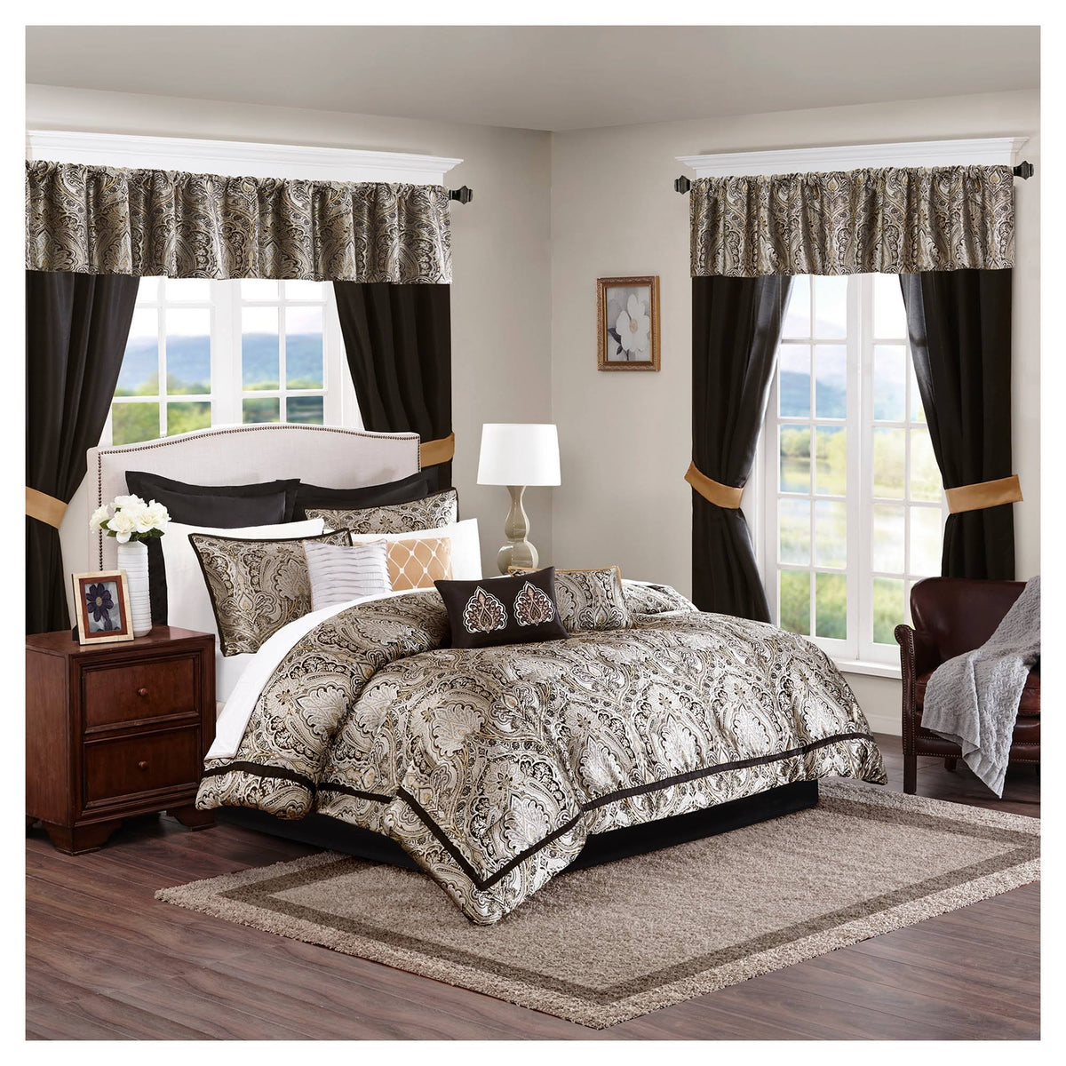 24 Piece Room in A Bag Black King J7625