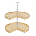 24x22 Wood Pie-Cut Lazy Susan 2-Shelf Corner Base O1492