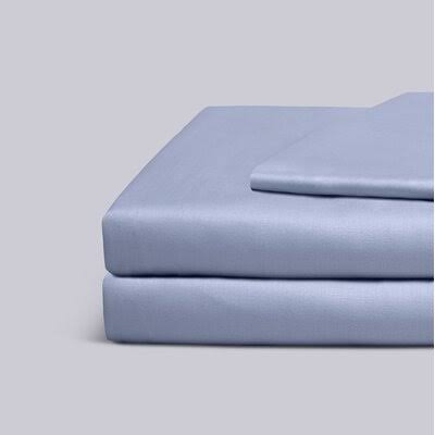 400 Thread Count California King 4 Piece Set Blue Bed Sheets J396