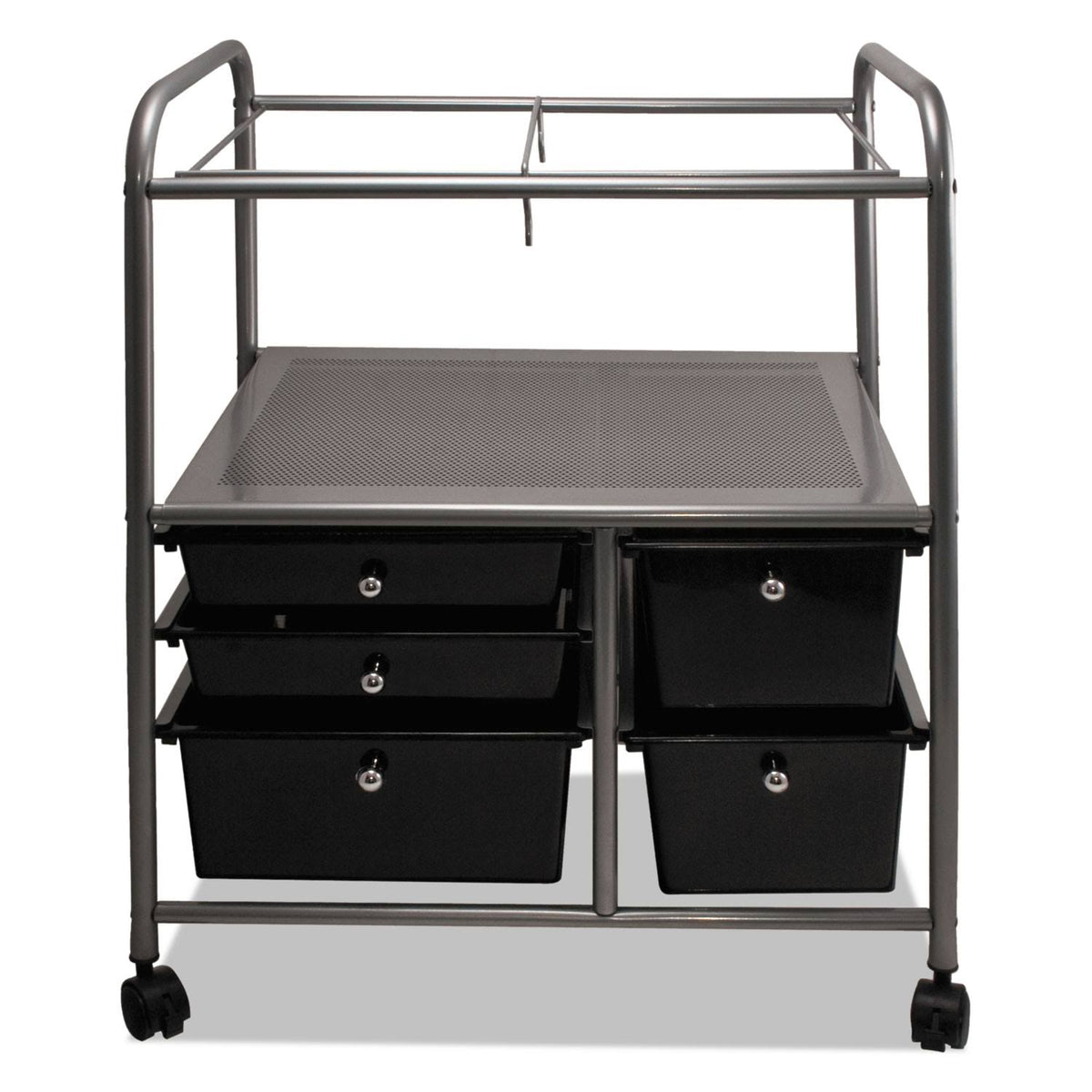 Black File Cart with Five Storage Drawers R602906