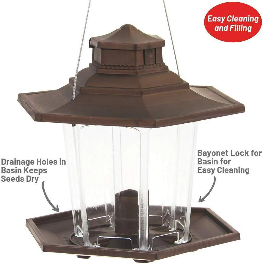 Brown Gazebo Wild Bird Feeder C650