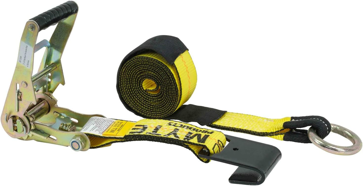 4 Pack 2 x 10' Car Tie Down Ratchet Strap with Flat Hook T6806