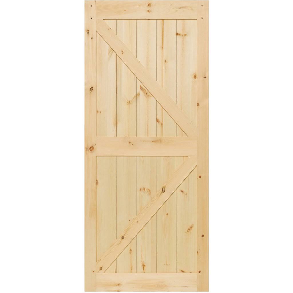 Solid Pine Unfinished Barn Door Slab Q2201