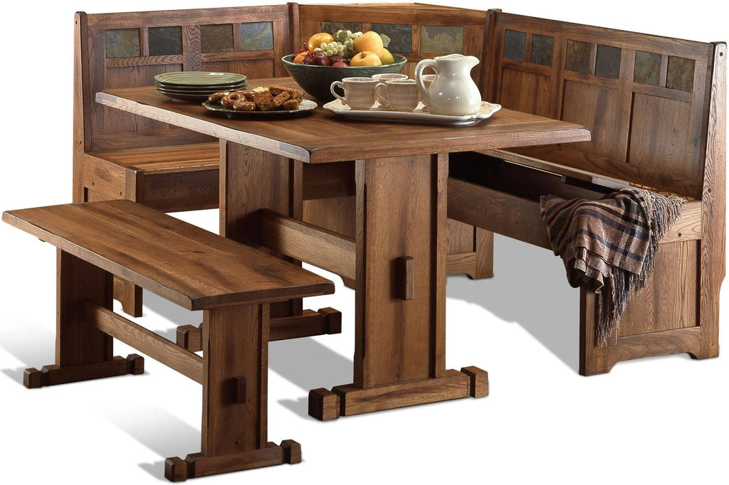 Rustic Oak Breakfast Nook Set P605